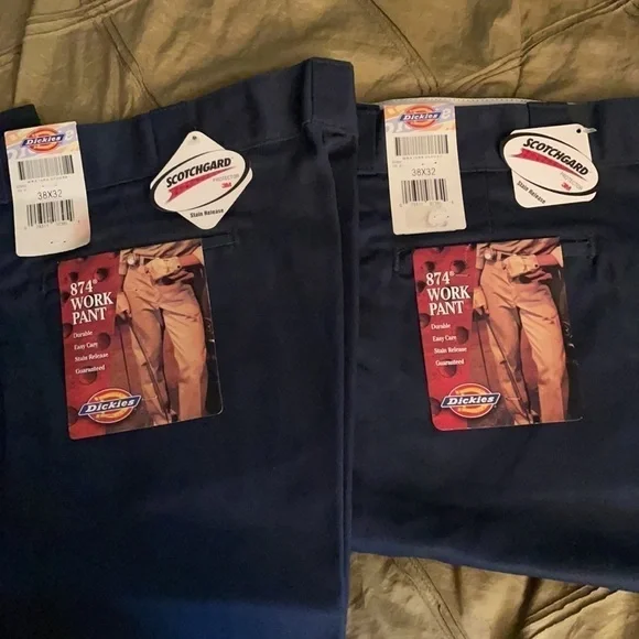 Dickies 874 Work Pant 38X32 and 40x32 NWTs Dark Blue - Picture 3 of 6